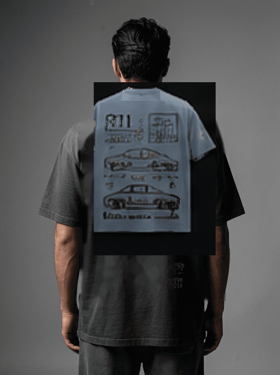 KANJOZOKU MIDNIGHT LOOP RUNNER TEE Back